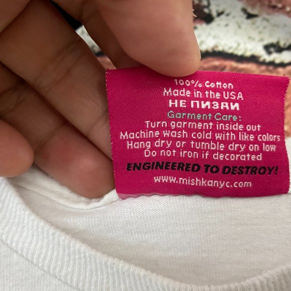 MISHKA MNWKA Eyeball Shirt Women Size S Engineered to Destroy! - STAINS - READ - Picture 6 of 9